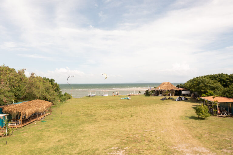 Wide Launch Area at Panama Kite Center for Wingfoiling