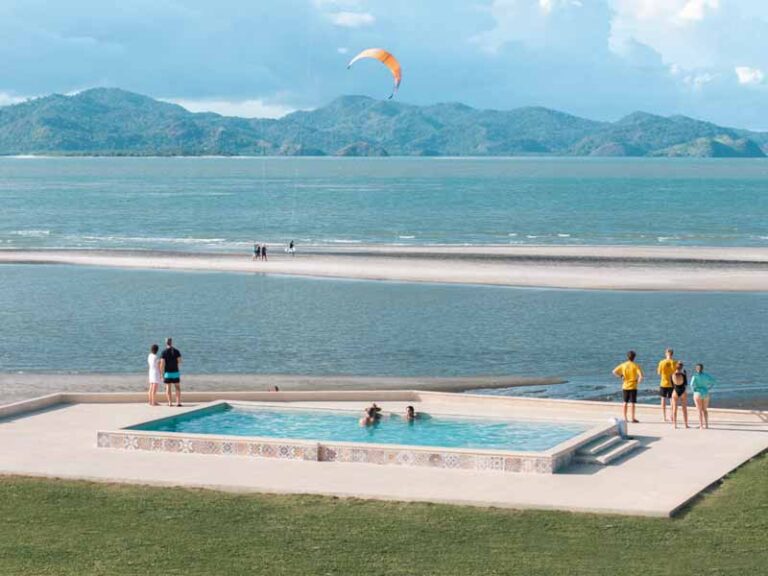 Our new ocean front pool right in front of the kite center.